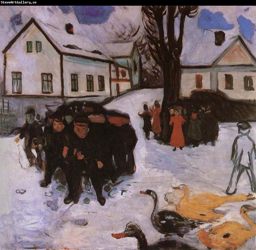 Edvard Munch Youngling and a group of duck